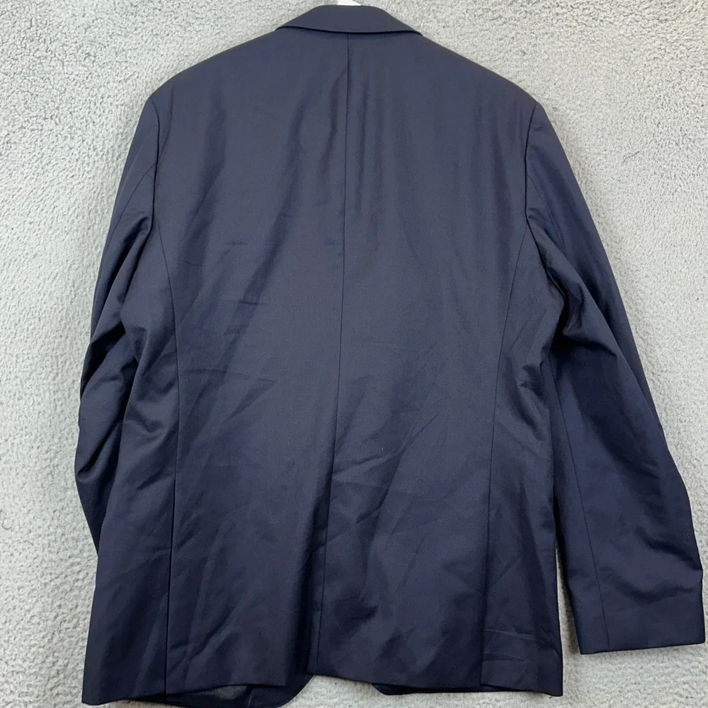 Hugo Boss Virgin Wool Blazer Mens 42S Navy Blue Guabello Super 120s Sport Coat